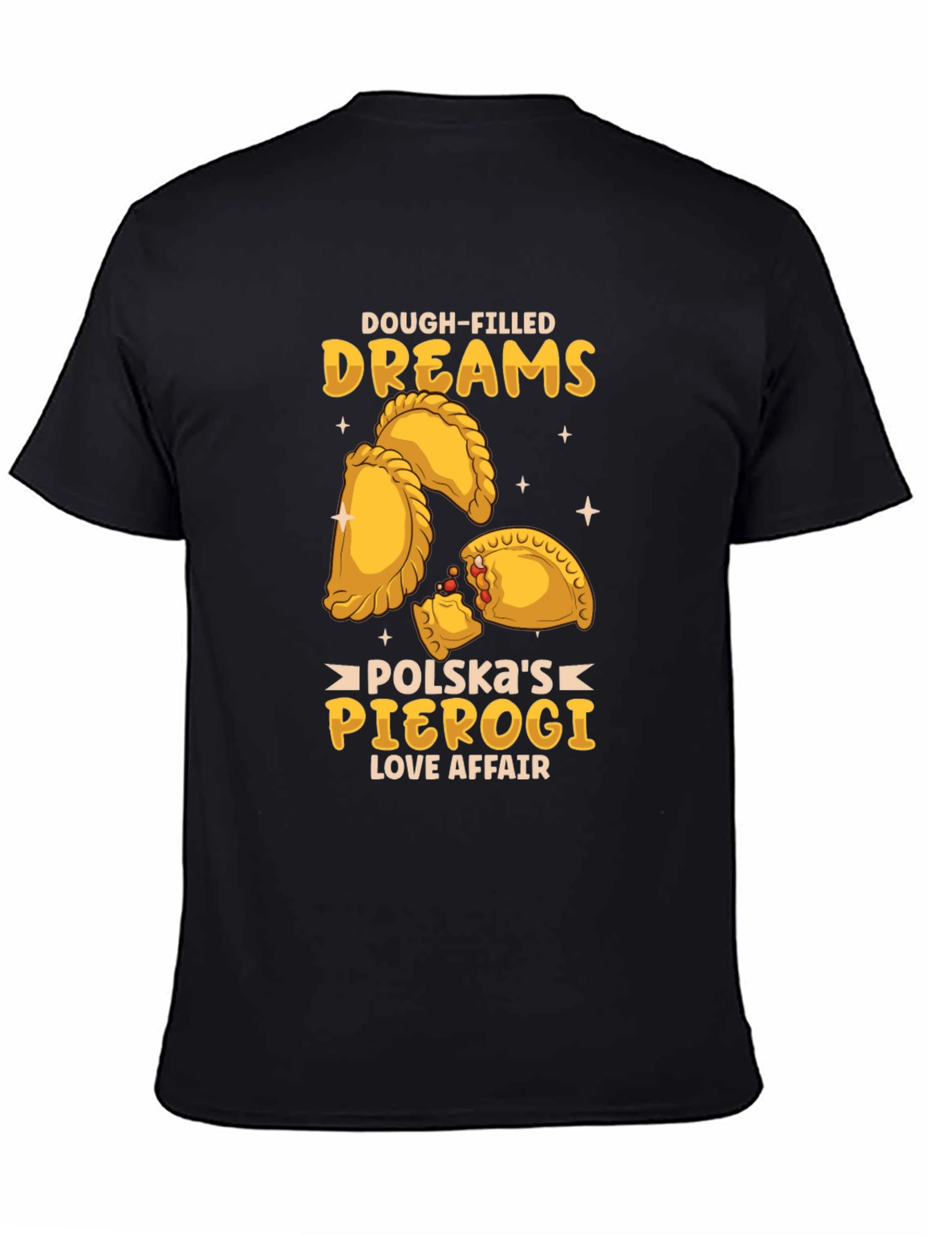 Camiseta Negra Sueños de Pierogi Polacos