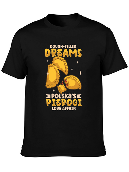 Camiseta Negra Sueños de Pierogi Polacos