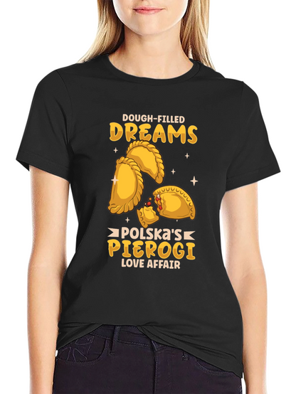 Camiseta Negra Sueños de Pierogi Polacos