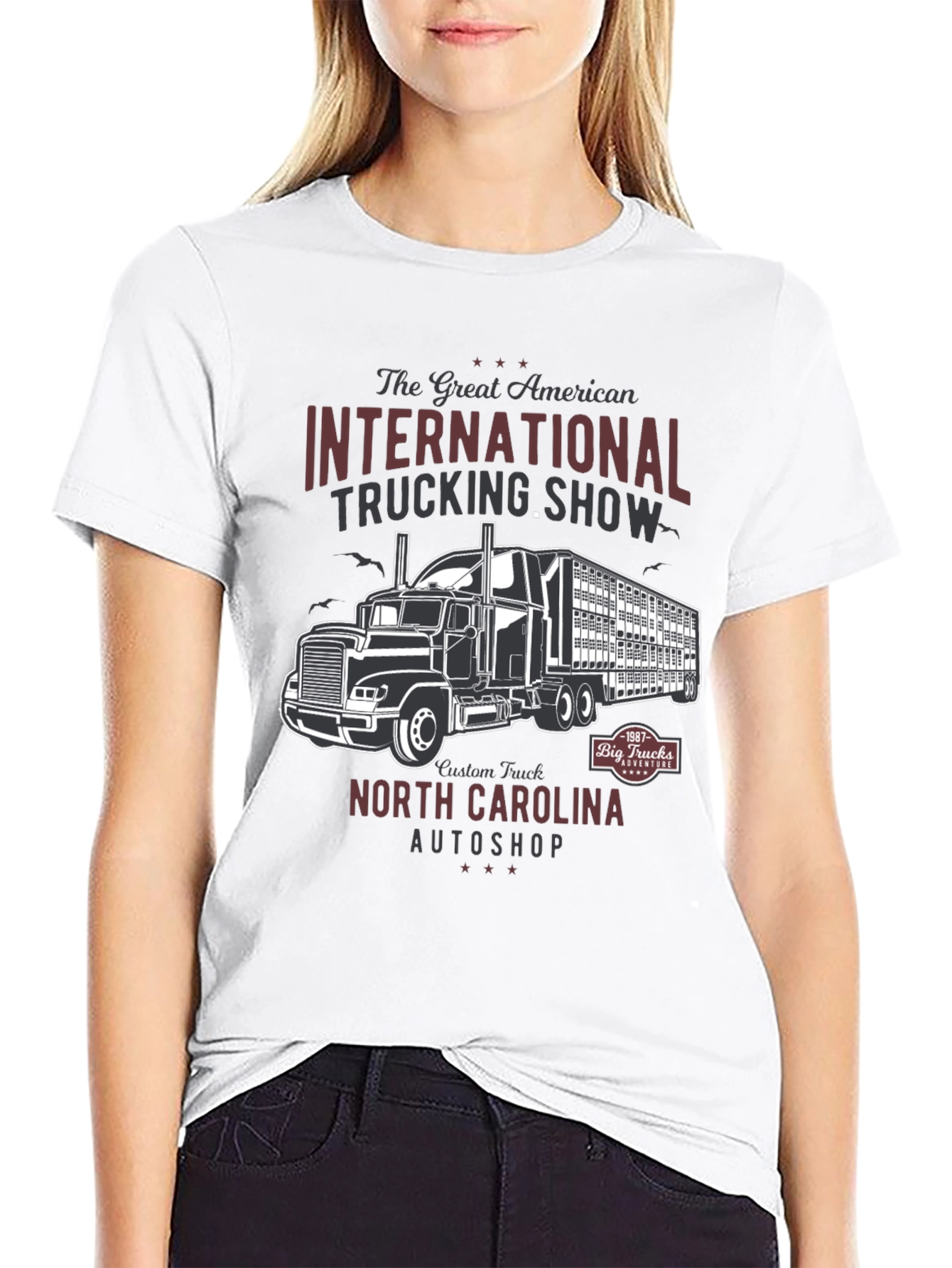 Camiseta Negra Trucking Show Americana