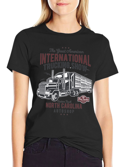 Camiseta Negra Trucking Show Americana