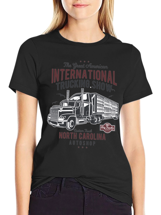 Camiseta Negra Trucking Show Americana