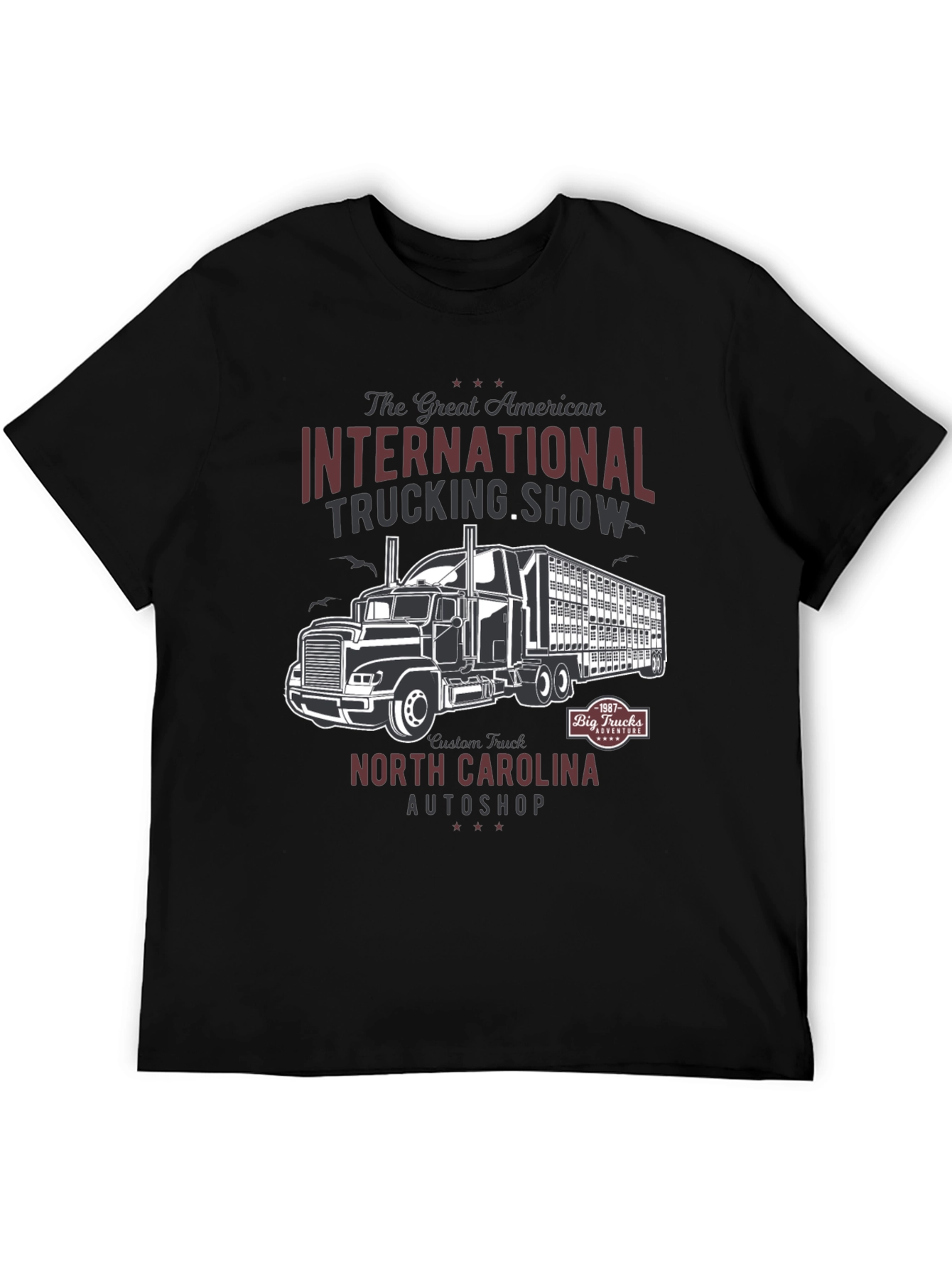 Camiseta Negra Trucking Show Americana