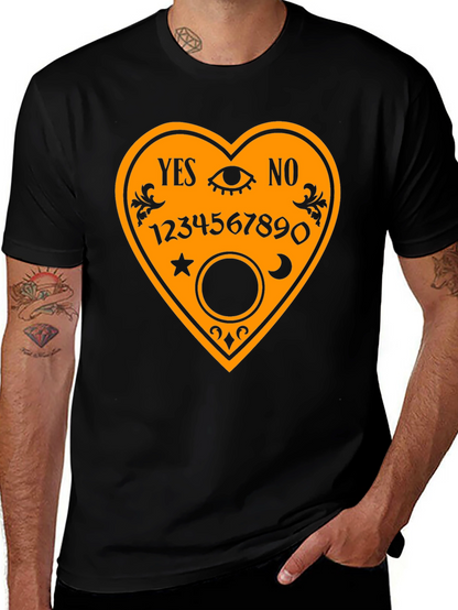 Camiseta Negra con Diseño de Tabla Ouija