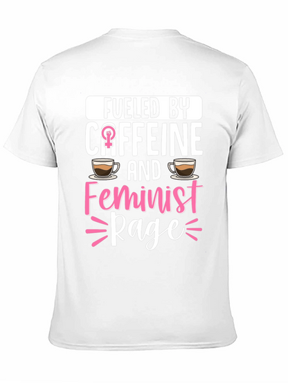 Camiseta Impulsado por cafeína y furia feminista