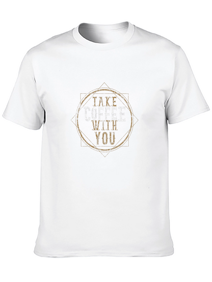Camiseta Negra Take Coffee With You Casual