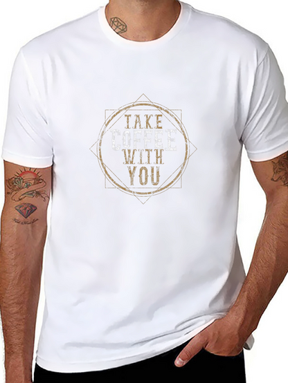 Camiseta Negra Take Coffee With You Casual