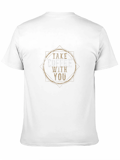 Camiseta Negra Take Coffee With You Casual