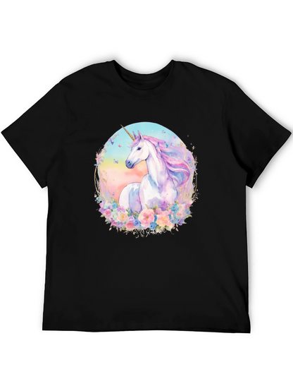 Camiseta Unicornio Mágico Floral