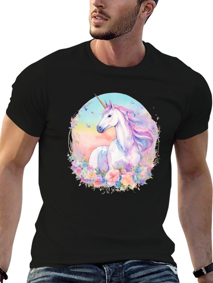 Camiseta Unicornio Mágico Floral