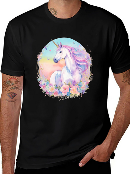 Camiseta Unicornio Mágico Floral