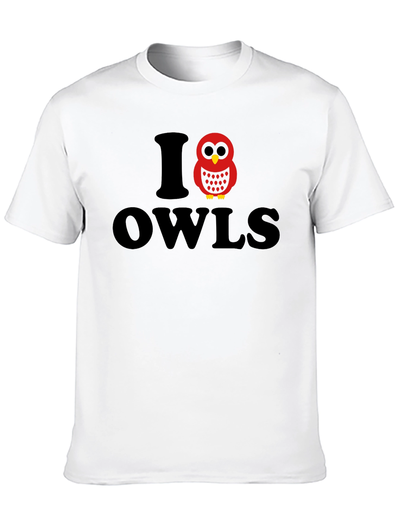 Camiseta Amo los Búhos Negra Estampada