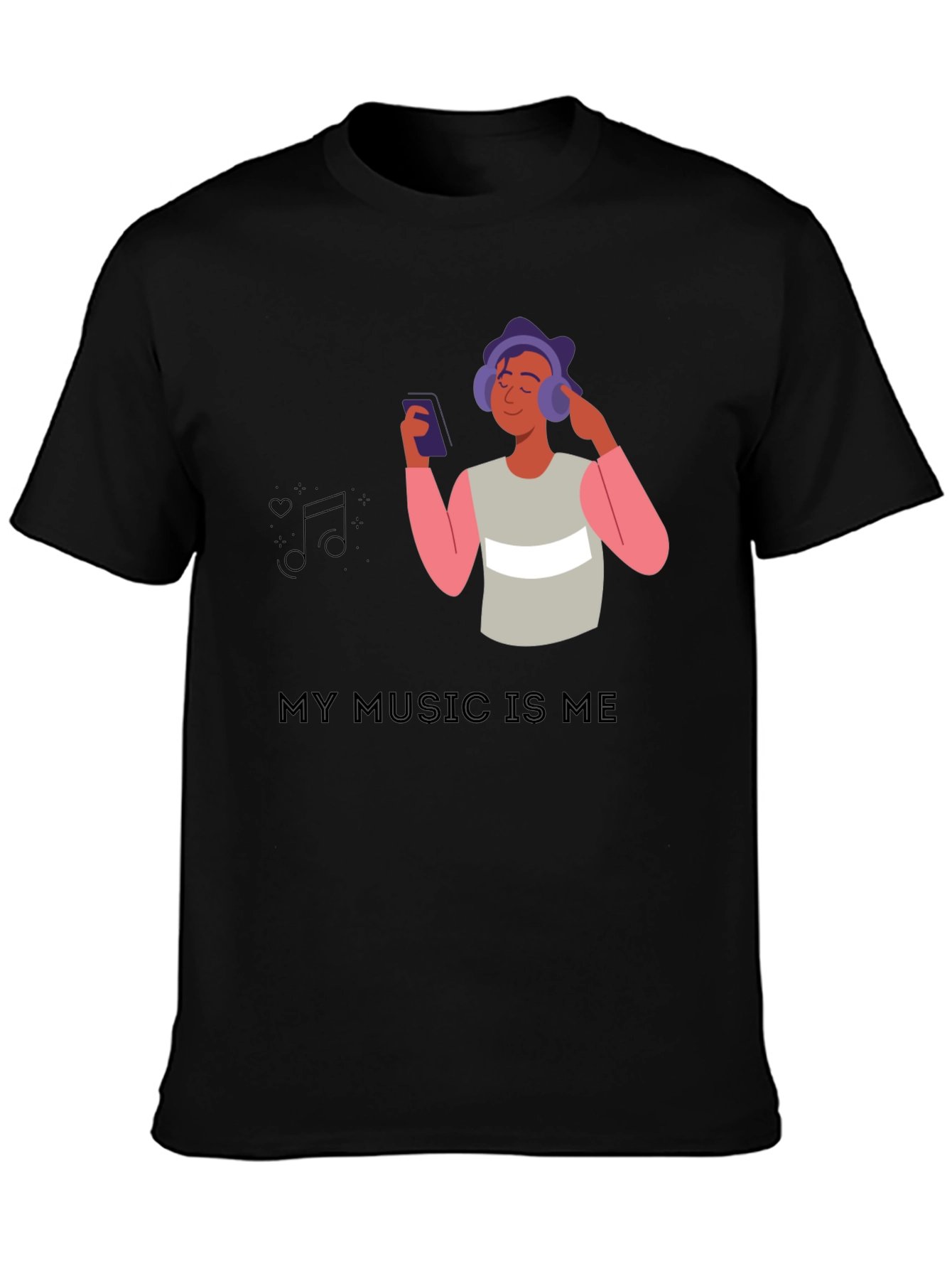 Camiseta Negra My Music Is Me