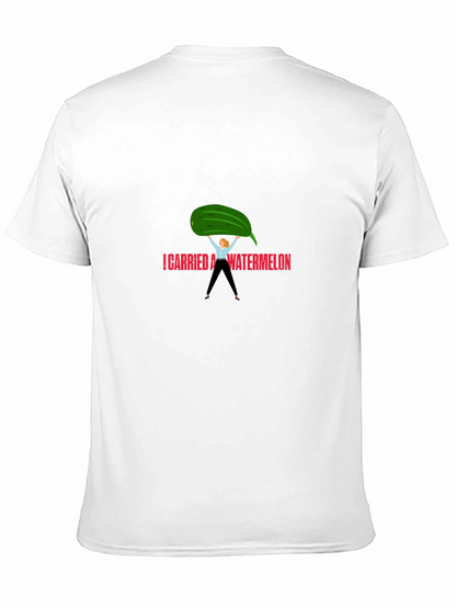 Camiseta Negra con Estampado Divertido de Sandía