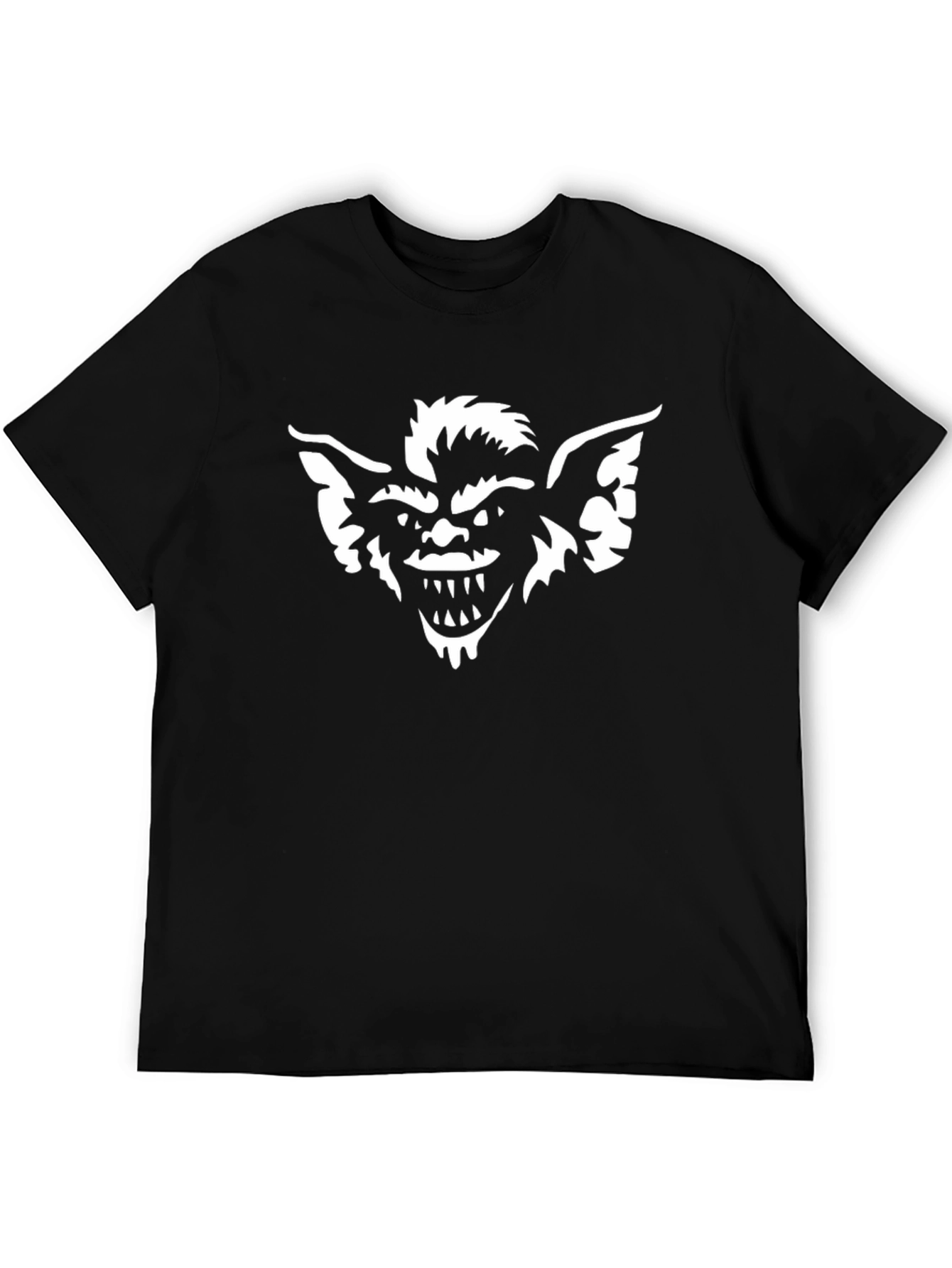 Camiseta Negra Hombre con Diseño Gremlin