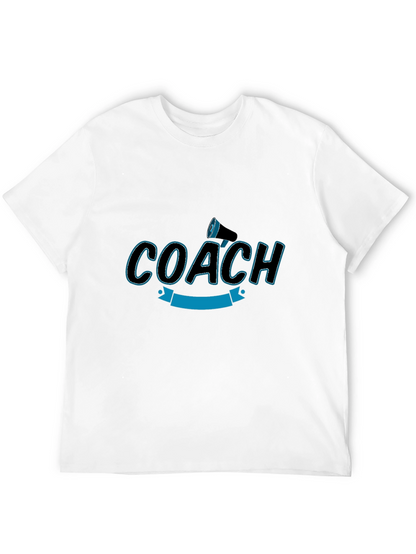 Camiseta Negra Coach con Megáfono - Diseño Deportivo