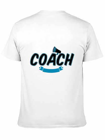 Camiseta Negra Coach con Megáfono - Diseño Deportivo