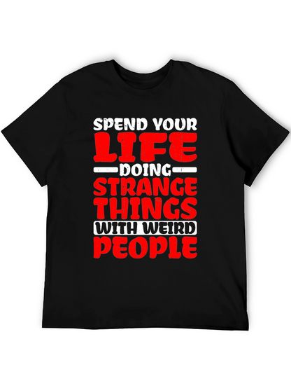 Camiseta Negra: Vive Extraño con Gente Rara