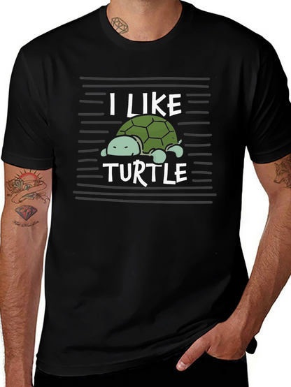 Camiseta Negra Me Gustan las Tortugas