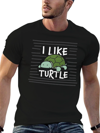 Camiseta Negra Me Gustan las Tortugas