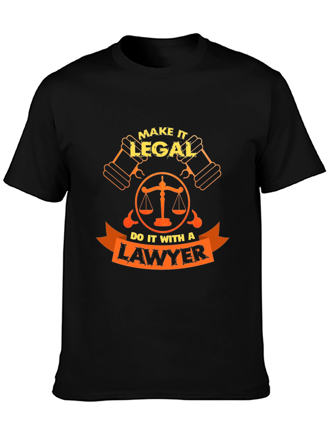 Camiseta Negra Abogado - Hazlo Legal