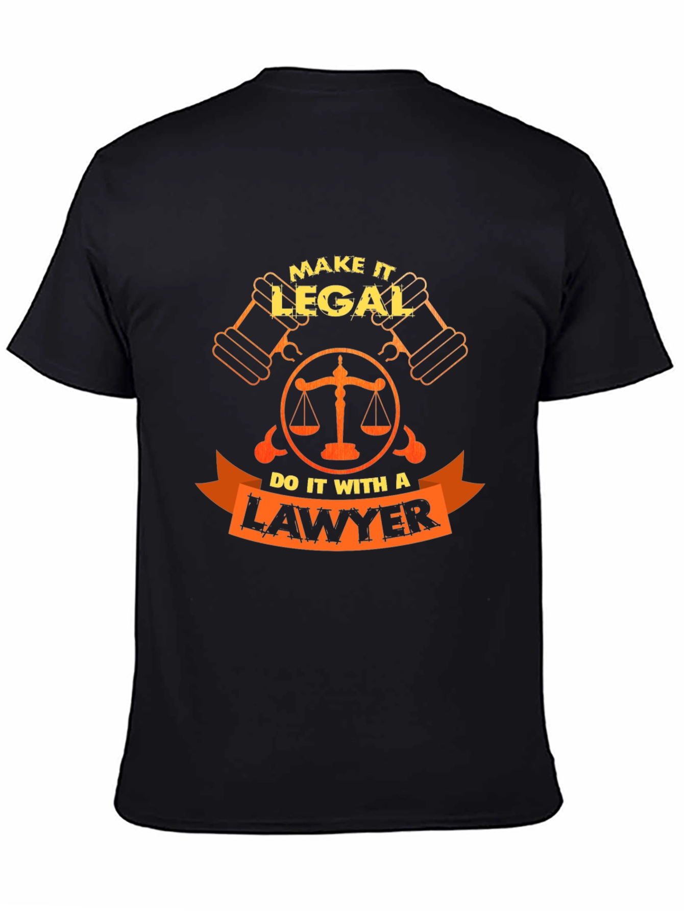 Camiseta Negra Abogado - Hazlo Legal