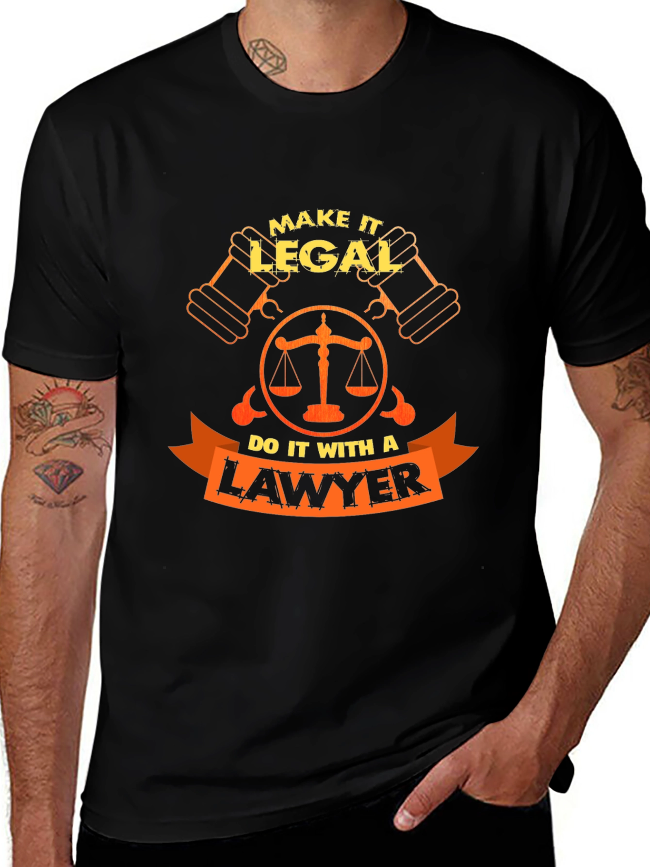 Camiseta Negra Abogado - Hazlo Legal