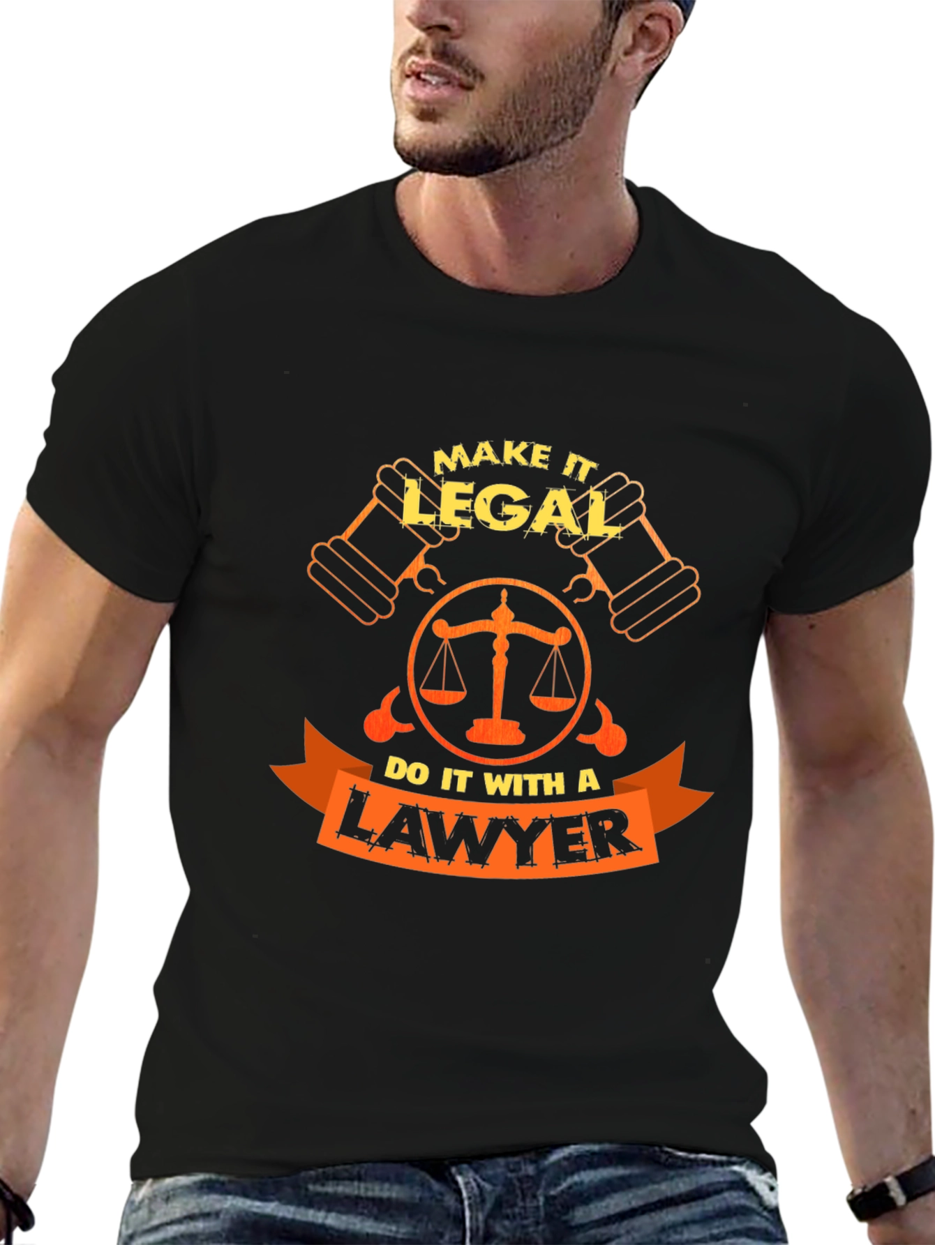 Camiseta Negra Abogado - Hazlo Legal
