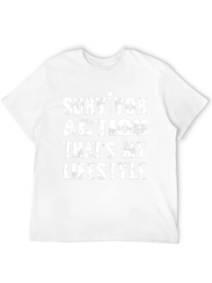 Camiseta Negra con Diseño Survivor