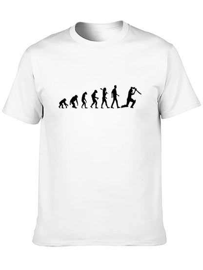 Camiseta Negra Hombre - Evolución del Críquet