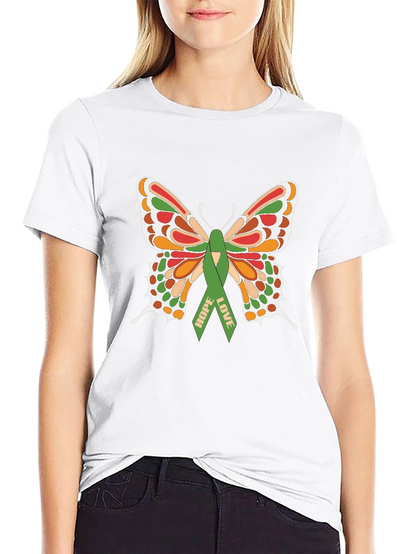 Camiseta Negra con Mariposa de Esperanza y Amor