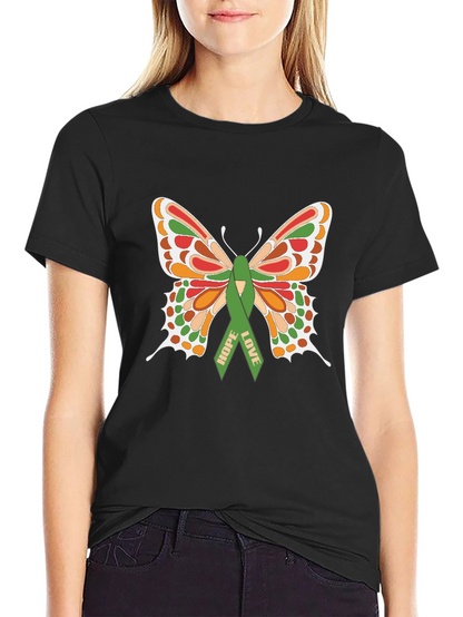 Camiseta Negra con Mariposa de Esperanza y Amor