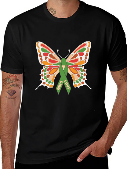 Camiseta Negra con Mariposa de Esperanza y Amor