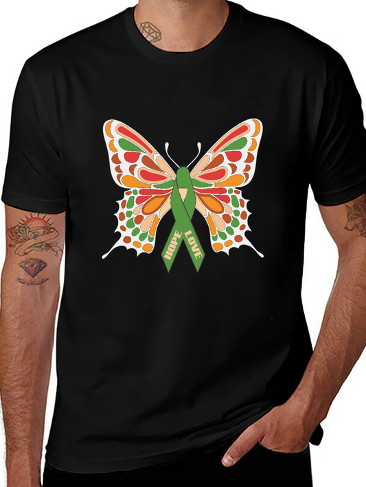 Camiseta Negra con Mariposa de Esperanza y Amor