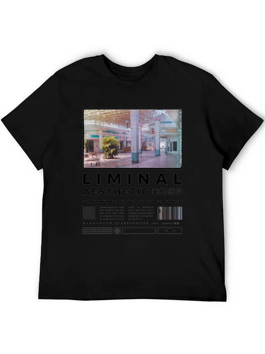 Camiseta Negra Estética Liminal