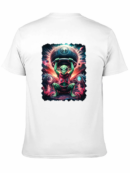 Camiseta Hombre Alienígena Halterofilia Espacial