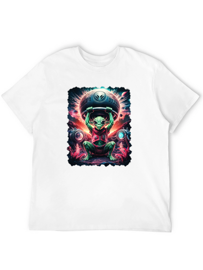 Camiseta Hombre Alienígena Halterofilia Espacial