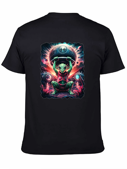 Camiseta Hombre Alienígena Halterofilia Espacial