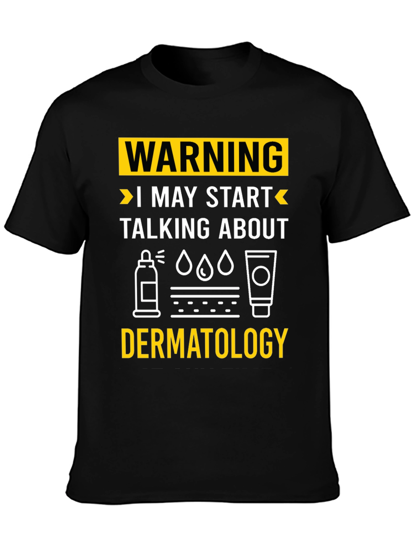 Camiseta Negra con Diseño Dermatología