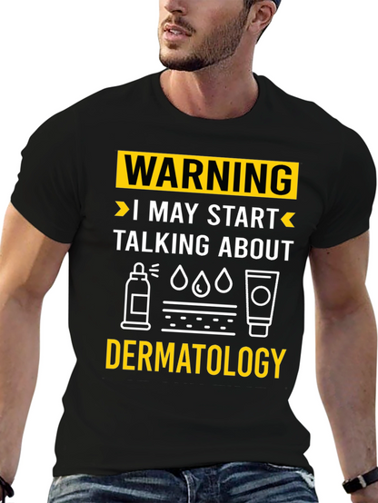 Camiseta Negra con Diseño Dermatología