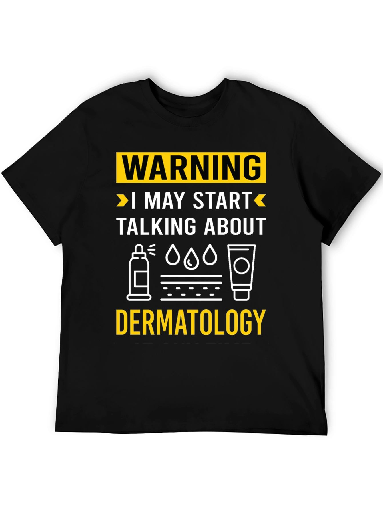 Camiseta Negra con Diseño Dermatología
