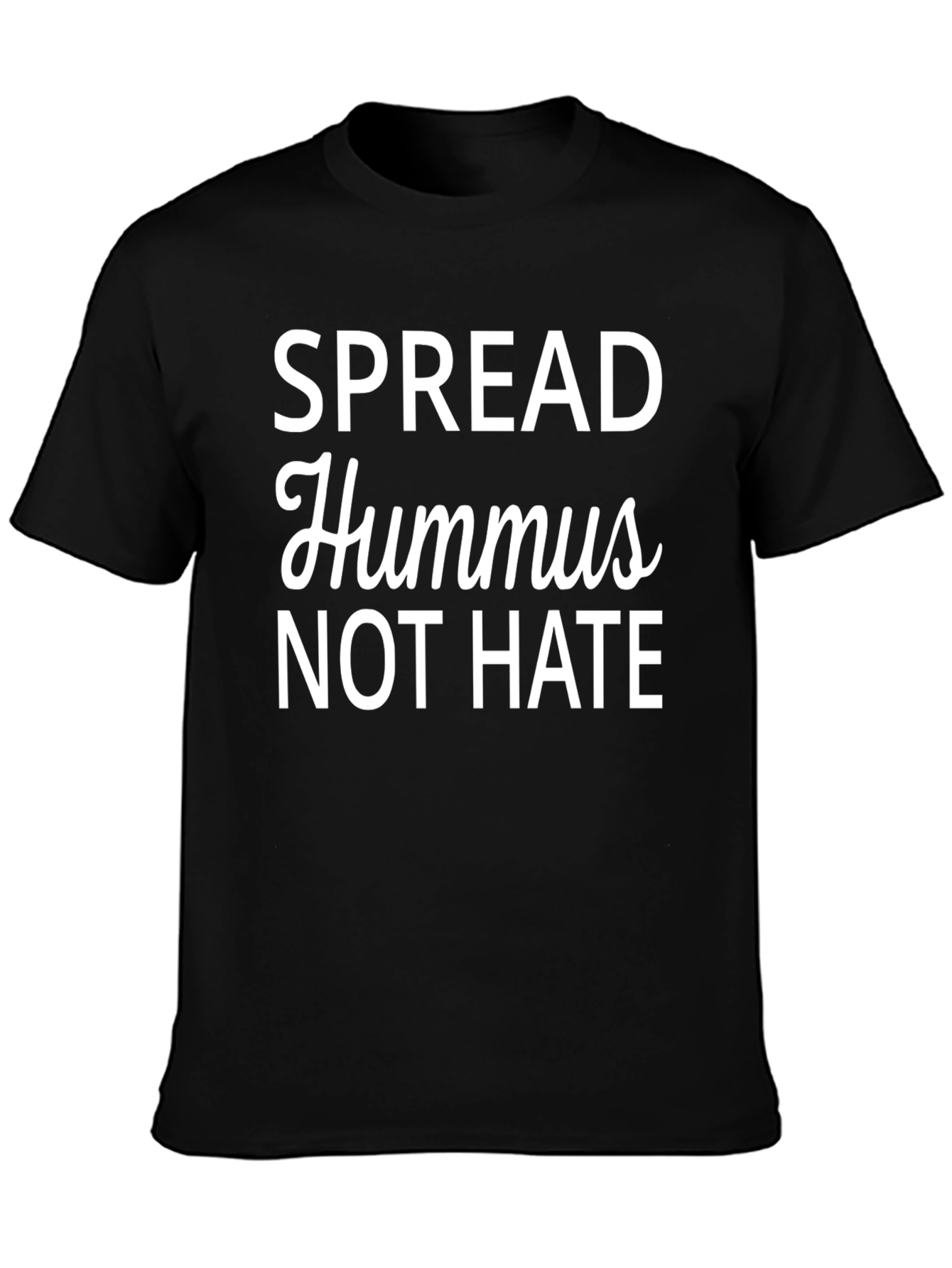 Camiseta Negra: ¡Hummus No Odio! Con Estilo