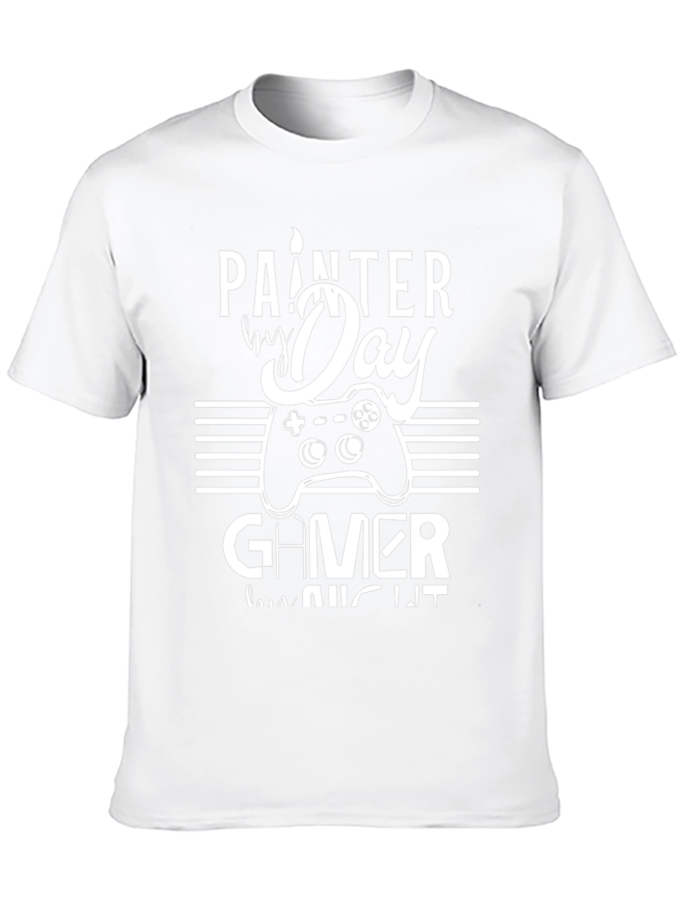 Camiseta Hombre: Painter by Day Gamer by Night