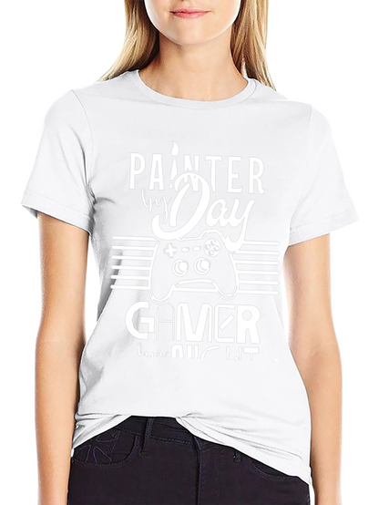 Camiseta Hombre: Painter by Day Gamer by Night
