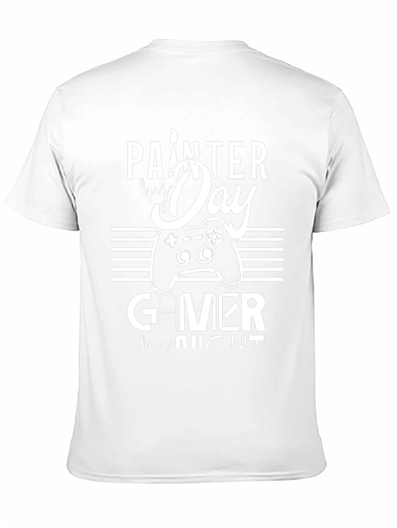 Camiseta Hombre: Painter by Day Gamer by Night