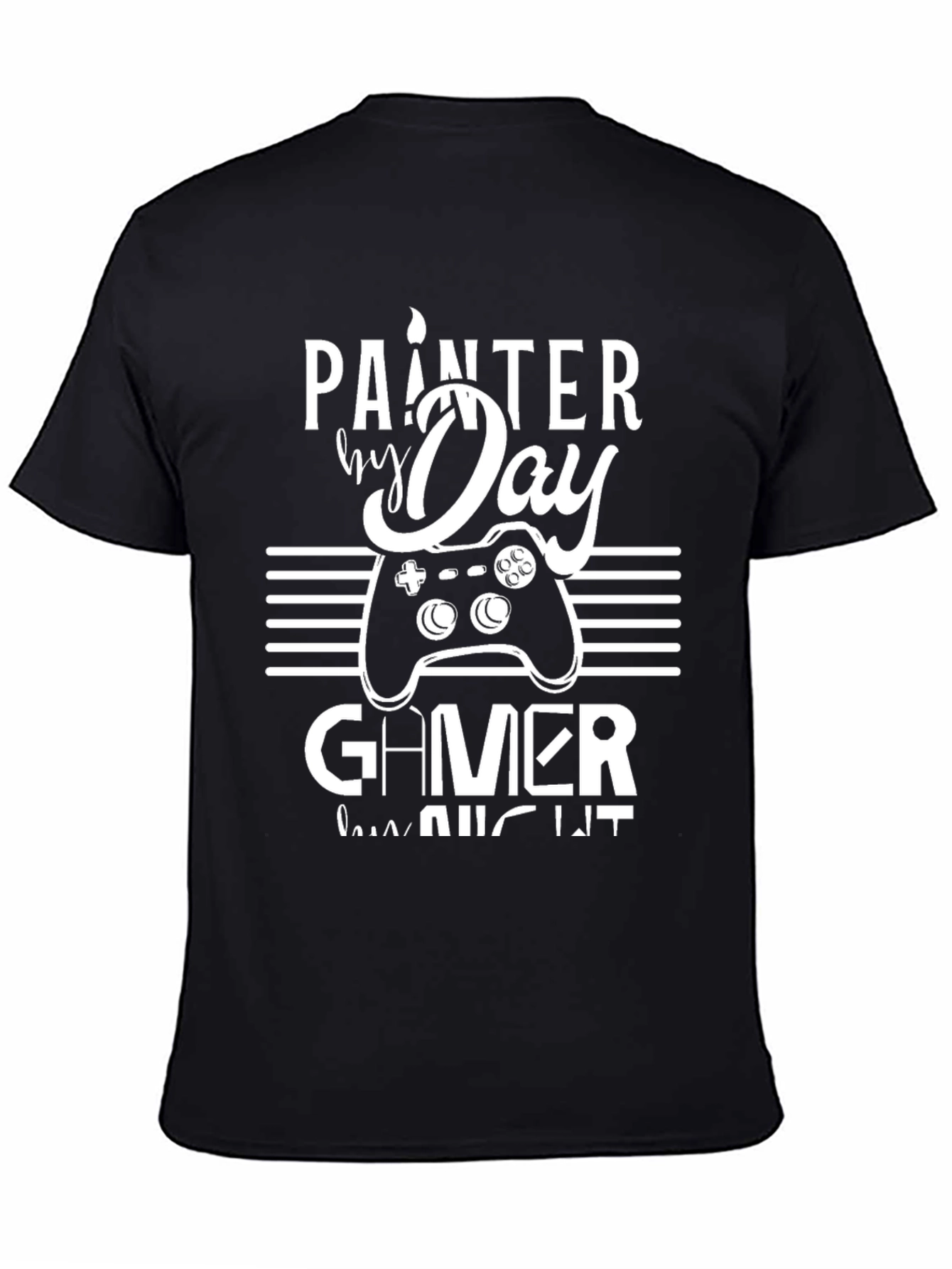 Camiseta Hombre: Painter by Day Gamer by Night