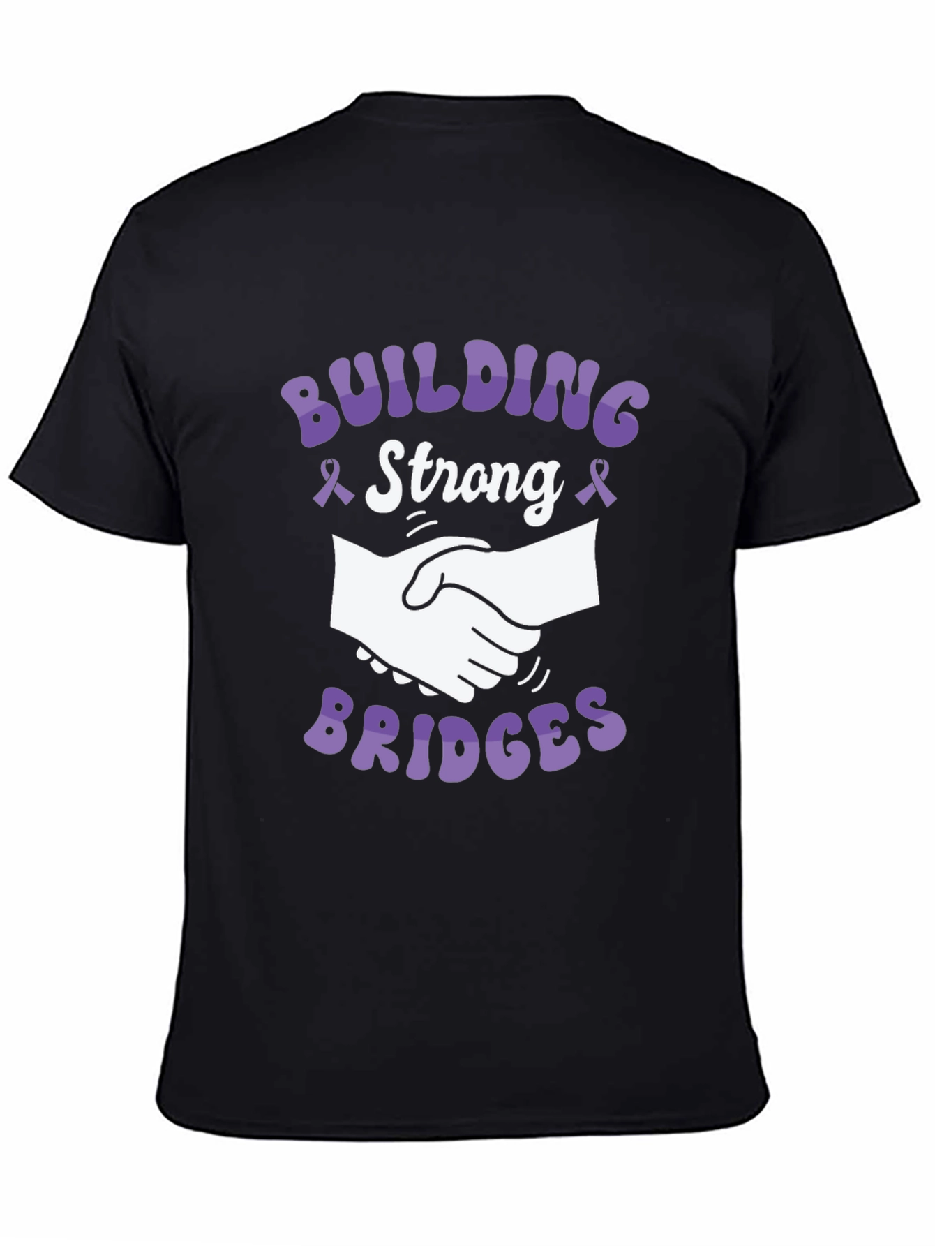 Camiseta Negra Construyendo Puentes - Solidaridad