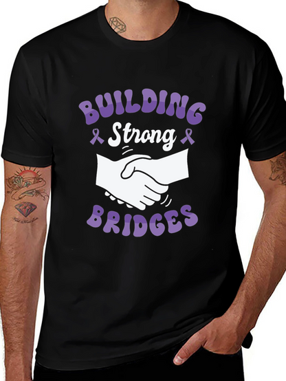 Camiseta Negra Construyendo Puentes - Solidaridad