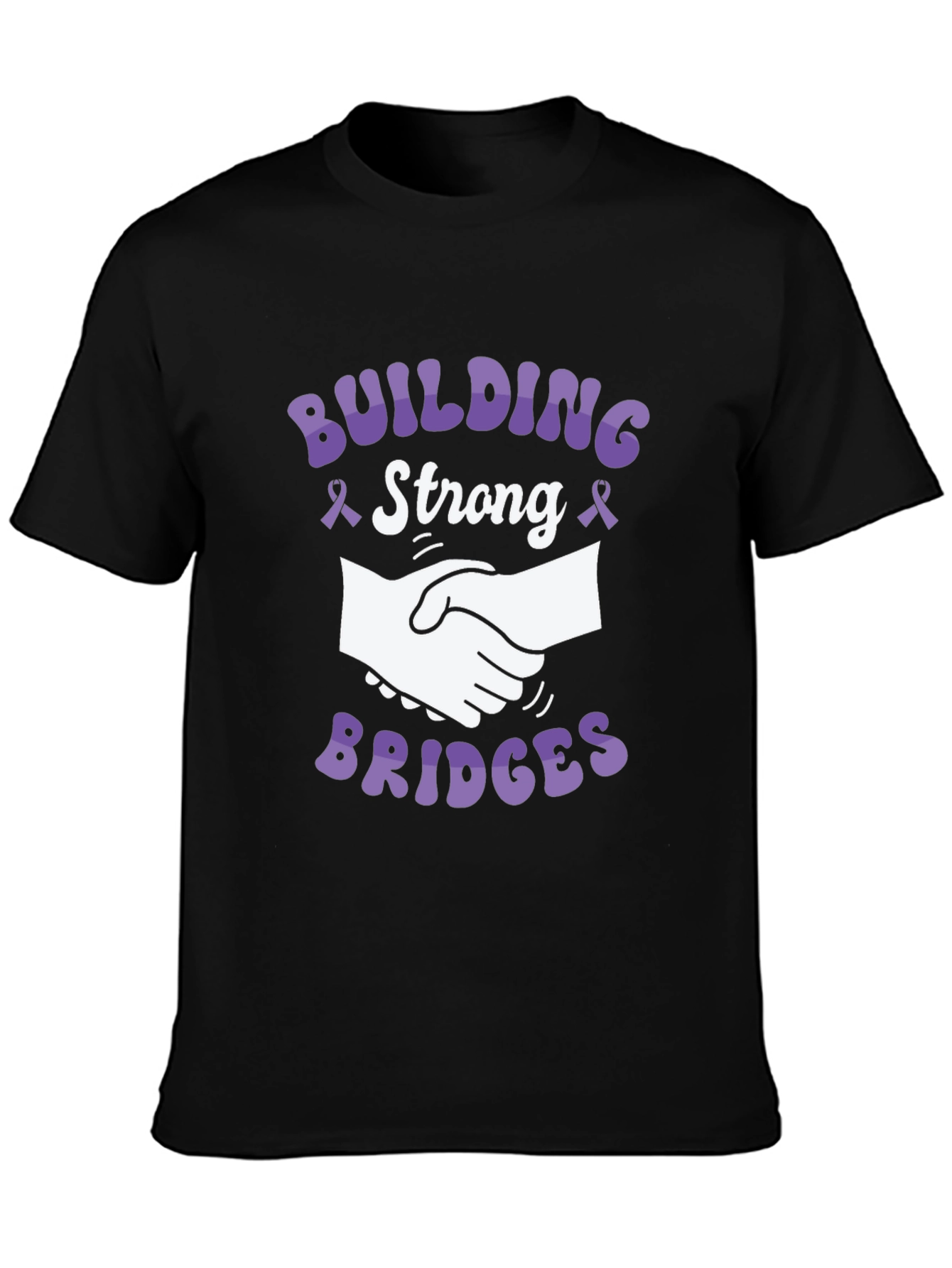 Camiseta Negra Construyendo Puentes - Solidaridad
