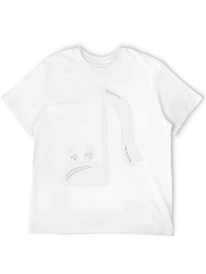 Camiseta Negra con Diseño de Nota Musical Animada